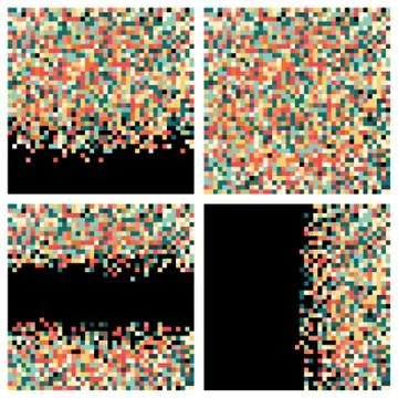Abstract Pixel Backgrounds Stock Illustration