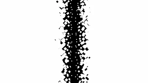 Abstract Pixel Block Reveal Transitions with Halftone Diamond Shape Wipe Effect Stock Footage 341272726