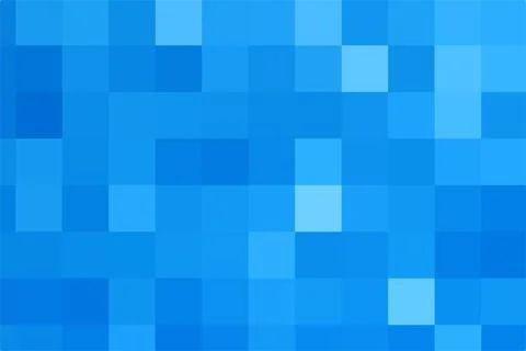 Abstract pixel blue background. Geometric texture from blue squares. Vector Stock Illustration