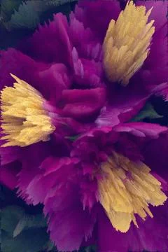 Abstract pixel flowers Stock Photos