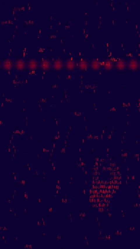 Abstract Pixel Glitch Loop Portrait Stock Footage 331074700