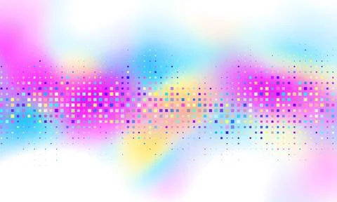 Abstract pixel grid pattern pixel art on white isolated background, vector Stock Illustration