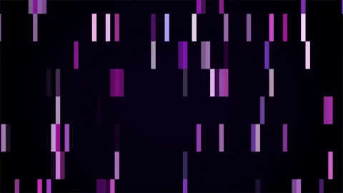 Abstract pixel looped background. Mosaic pixelated stripes in multi colors Stock Footage 141950485