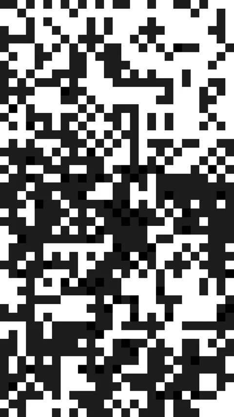 Abstract pixel retro 8bit black and white noise static overlay texture Stock Footage 286806914