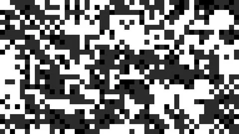 Abstract pixel retro 8bit black and white noise static overlay texture Stock Illustration
