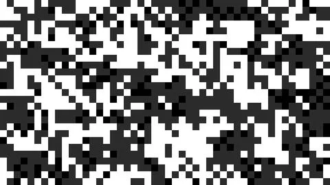 Abstract pixel retro 8bit black and white noise static overlay texture Stock Illustration