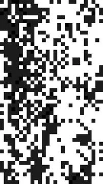 Abstract pixel retro 8bit black and white noise static overlay texture Stock Illustration