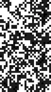 Abstract pixel retro 8bit black and white noise static overlay texture Stock Illustration