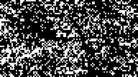 Abstract pixel retro 8bit black and white noise static overlay texture Stock Illustration