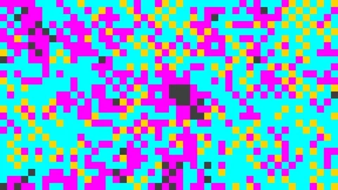 Abstract pixel retro 8bit chaotic lo-fi video game glitch noise texture Stock Footage 288180985