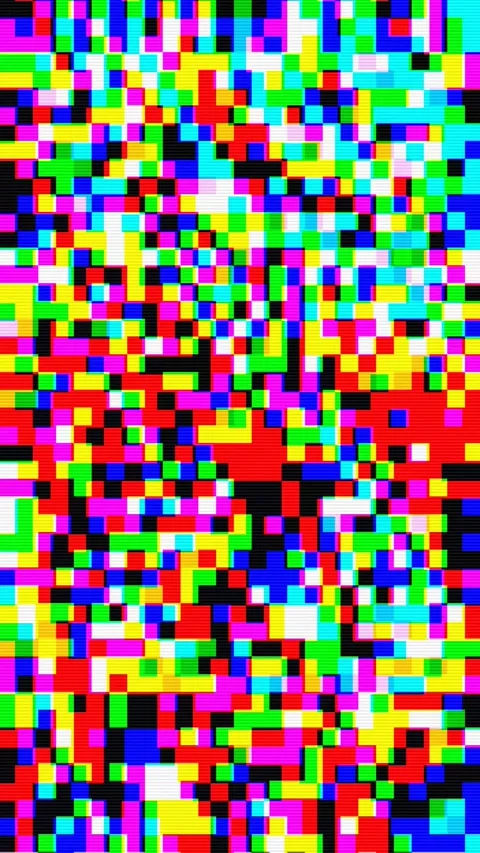 Abstract pixel retro 8bit lo-fi rgb video game glitch noise texture Stock Footage 286807396