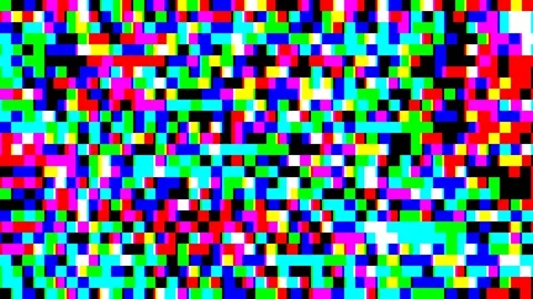 Abstract pixel retro 8bit lo-fi rgb video game glitch noise texture Stock Footage 287983099
