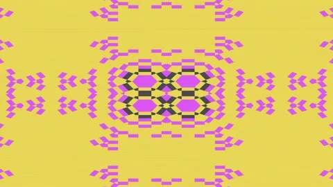 Abstract pixel retro 8bit neon green pink arcade video game background Stock Footage 284214973