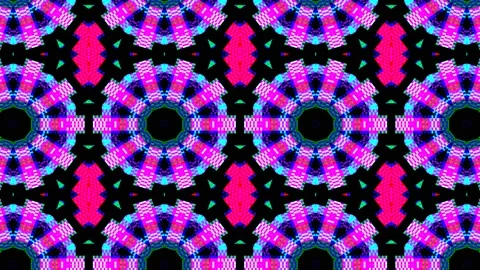 Abstract pixel retro 8bit neon pink black scrolling geometric background Stock Footage 301512917