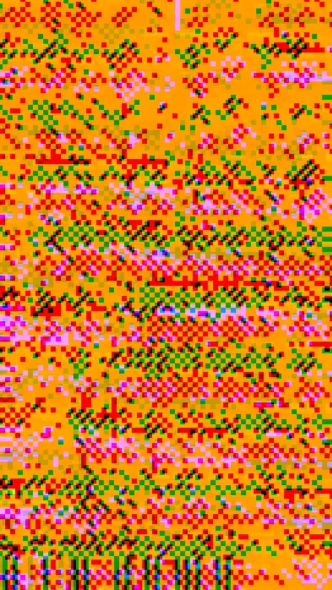 Abstract pixel retro 8bit rgb rainbow video game glitch noise texture Stock Footage 283398236