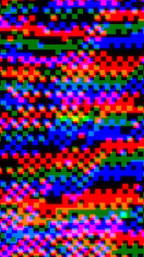 Abstract pixel retro 8bit rgb video game glitch noise texture Stock Footage 283400765