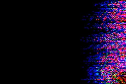 Abstract pixel retro 8bit rgb rainbow glitch noise static overlay texture Stock Footage 283437051
