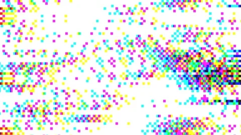 Abstract pixel retro 8bit rgb noise static overlay texture Stock Footage 289673064