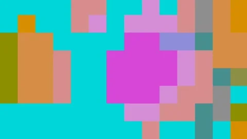 Abstract pixel shape retro style background, colorful cube Stock Footage 132648692