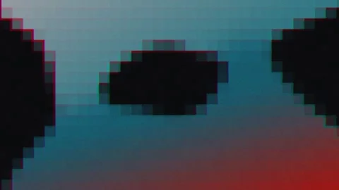 Abstract Pixel Shapes Seamless Loop Background  Glitch Art Animation Stock Footage 317678745