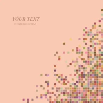 Abstract pixel square pattern background design Illustrazione stock