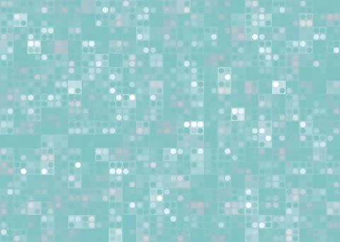 Abstract pixel vector background in turquoise and white tones Stock Illustration
