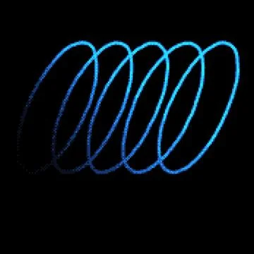 Abstract pixel wave, neon blue color, glow effect, 8-bit. Stockillustratie