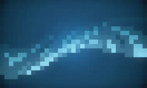Abstract pixelated blue light pattern design with gradient effect イラスト素材