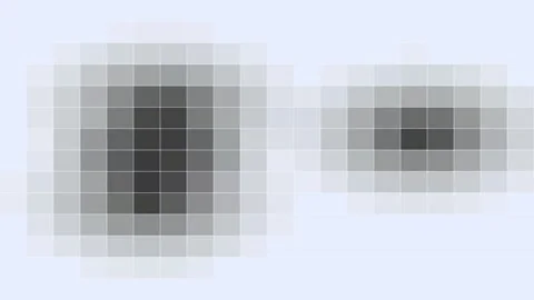 Abstract Pixelated Data Visualization on Light Blue Grid Video stock 333185789