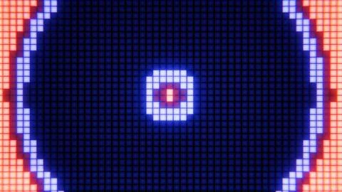 Abstract pixelated digital art creating a glowing retro gaming screen display Stock Illustration