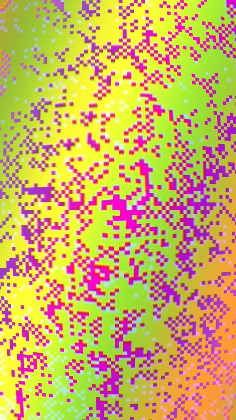 Abstract pixelated flowing rainbow 8 bit gradient retro game Glitch pixel Noise Stock Footage 282506429
