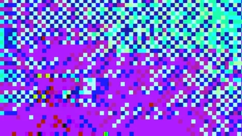 Abstract pixelated flowing rainbow 8 bit retro game Glitch pixel Noise Stock Footage 283716626