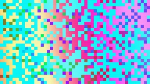 Abstract pixelated flowing rainbow 8 bit retro game Glitch pixel Noise Stock Footage 287548550
