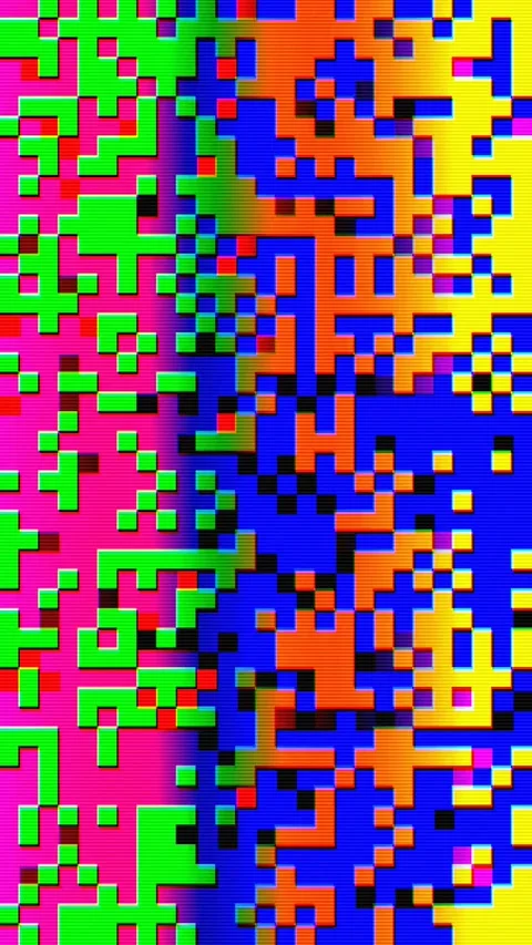 Abstract pixelated flowing rainbow 8 bit retro game Glitch pixel Noise Stock Footage 287983162