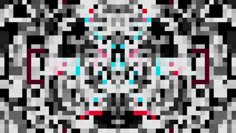 Abstract Pixelated Glitch Motion Background Video stock 346602347