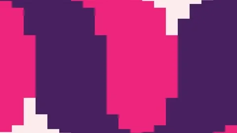 Abstract pixelated motion background, with pink and, purple waves Video stock 347300718