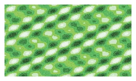 Abstract pixelated pattern with organic shapes in green shades. 库存插图
