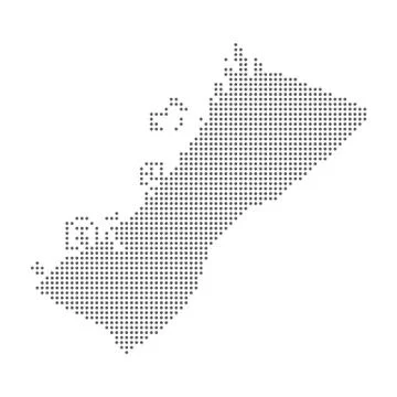 Abstract pixelated pixelated dubai map Illustrazione stock