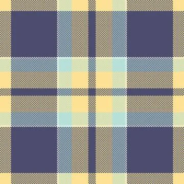 Abstract pixelated plaid pattern in soothing colors. Versatile textile design Stock Illustration