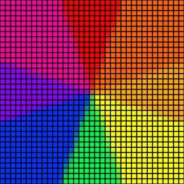 Abstract pixelated spectre background in rainbow colors Stock Illustration