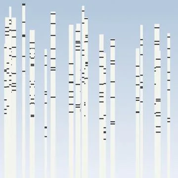 Abstract pixelated vertical bars composition digital art Stock Illustration