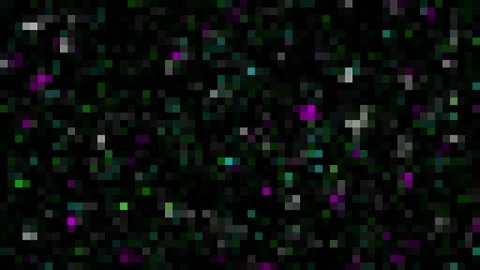 Abstract pixels animation on a black background, fast moving glitch effect Stock Footage 143292781