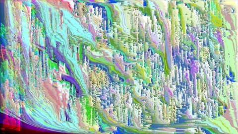 Abstract pixels background, tv ghost effect, loop Stock Footage 119108137