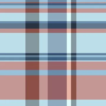 Abstract plaid pattern with intersecting lines in cool blue and warm red tone イラスト素材