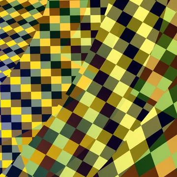 Abstract plaid pattern in mid-century colors Stock Illustration
