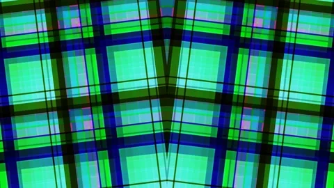 Abstract Plaid Pattern with Overlapping Lines and Squares Stock Footage 332257077
