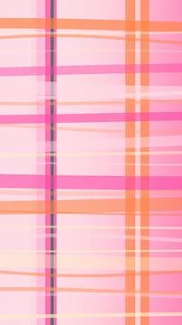 Abstract plaid pattern with pink and orange striped blocks, soft glow and g.. Stock Illustration
