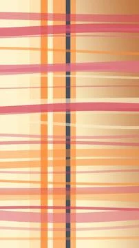 Abstract plaid pattern with warm orange, pink, and cream stripes creates a .. Stock Illustration