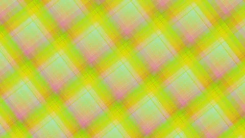 Abstract Plaid Pattern in Yellow, Green, and Pink Stock Footage 332184338