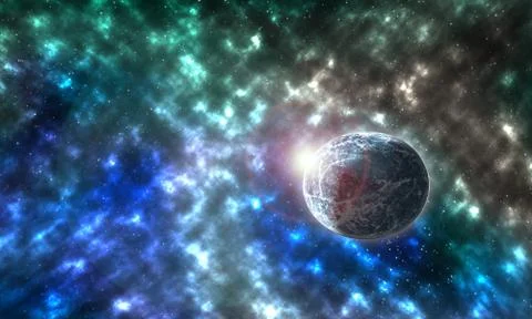 Abstract planet in the galaxy Stock Photos